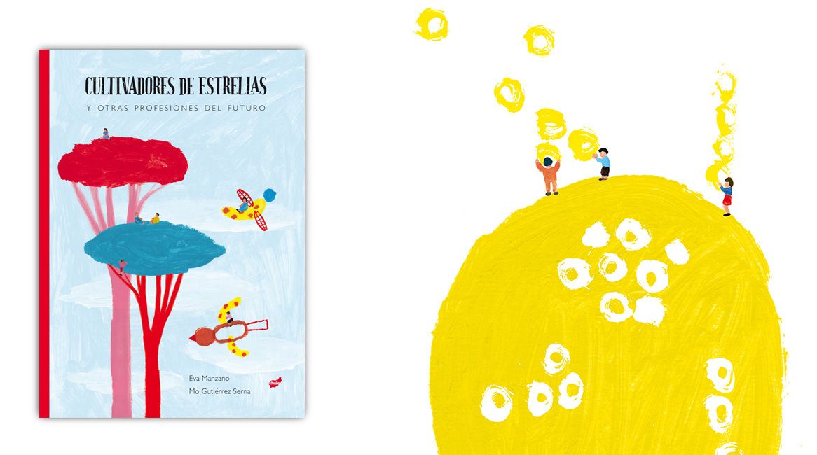 Cultivadores de estrellas libro ilustrado por E. Manzano y M. Gutiérrez.